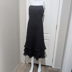Elegant Black Spaghetti Strap Dress